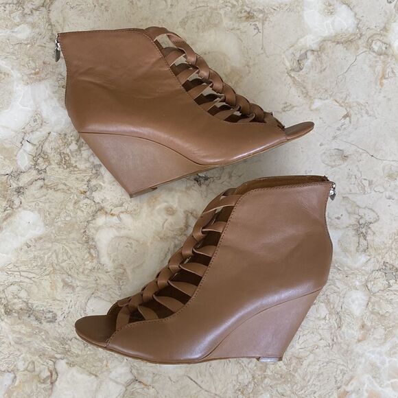 Kelsi Dagger Innis Wedge Leather Boots Booties - Picture 6 of 14